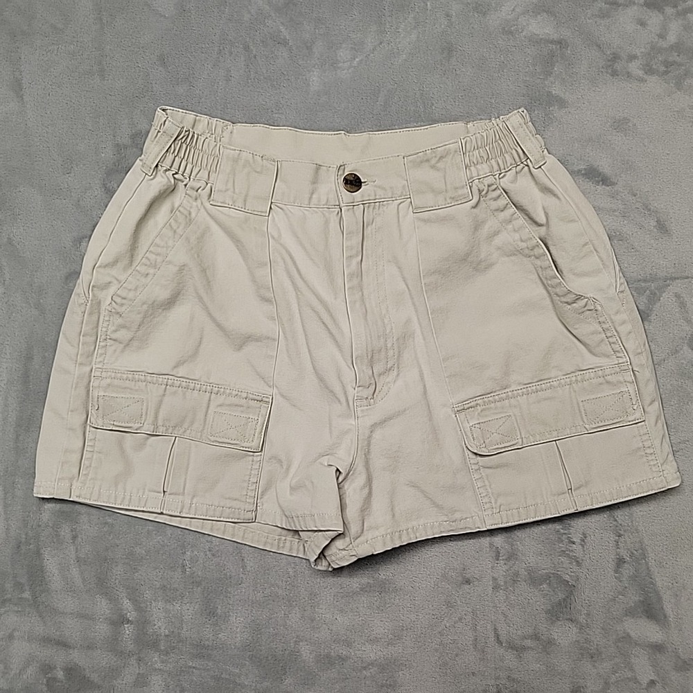 L.L. Bean Shorts Womens 6 Tan Cargo OV 842 High Rise Hiking Outdoor Gorpcore